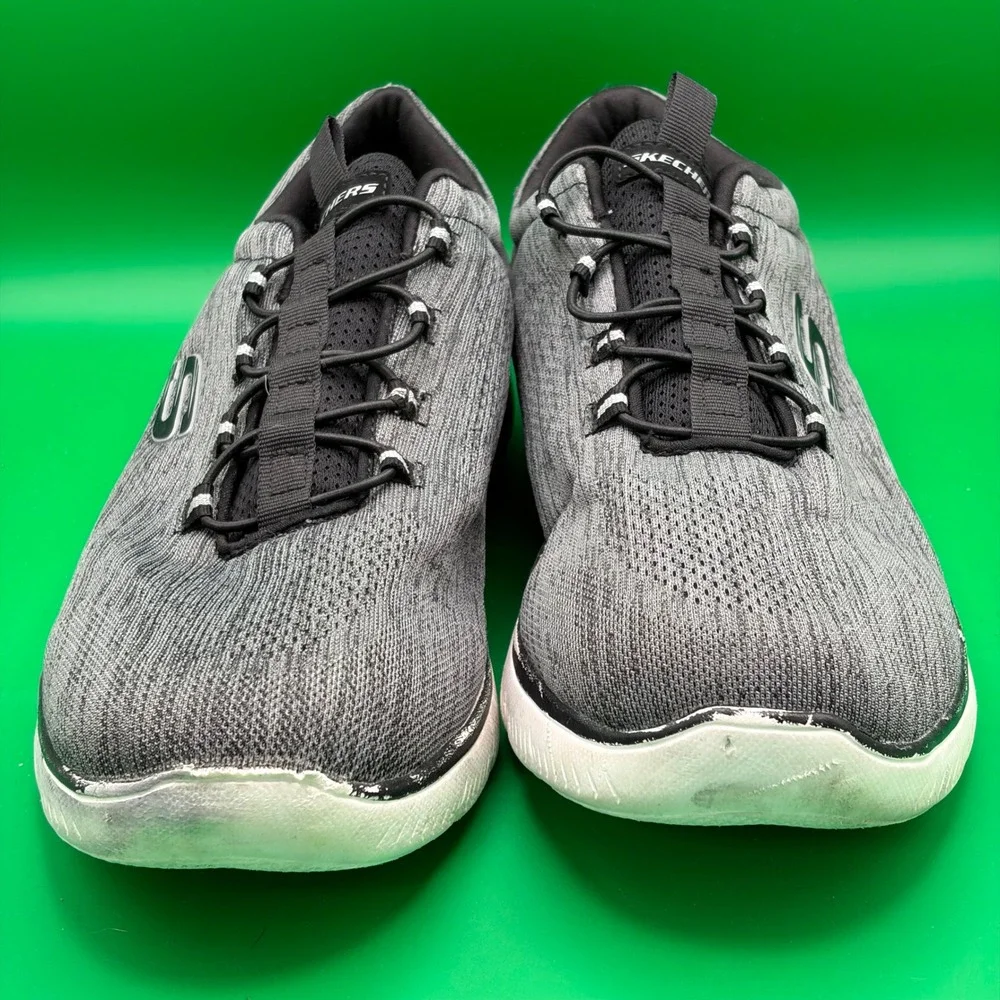 Skechers Summits Louvin Sneakers Mens 13 Wide Gray Bungee Slip On Comfort Shoes